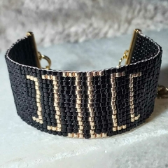 PULSERA SHAKIRA, REALIZADA CON CUENTAS DE VIDRIO JAPONESAS ORIGINALES Y TERMINACIONES BAÑADAS EN ORO - comprar online
