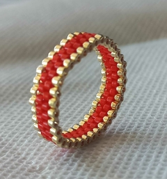 ANILLO tejido con cuentas de vidrio japonesas Miyuki originales - comprar online