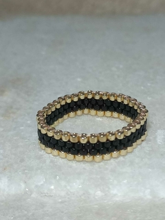 ANILLO TEJIDO CON CUENTAS DE VIDRIO JAPONESAS MIYUKI ORIGINALES en internet