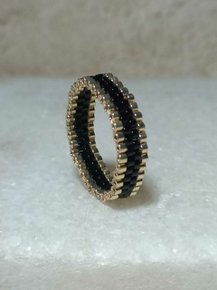 ANILLO TEJIDO CON CUENTAS DE VIDRIO JAPONESAS MIYUKI ORIGINALES - comprar online