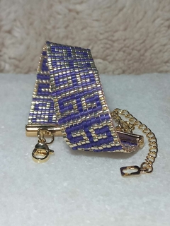 PULSERA ATENAS, TEJIDA CON CUENTAS DE VIDRIO Y TERMINACIONES GOLD-FILLED en internet