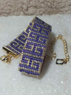PULSERA ATENAS, TEJIDA CON CUENTAS DE VIDRIO Y TERMINACIONES GOLD-FILLED - Desengrama!