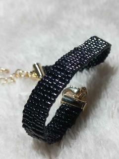 PULSERA TEJIDA SOBRE TELAR CON CUENTAS DE VIDRIO MIYUKI ORIGINALES Y TERMINACIONES GOLD-FILLED - comprar online