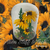 Girasol con jardín miniatura tipo Lego