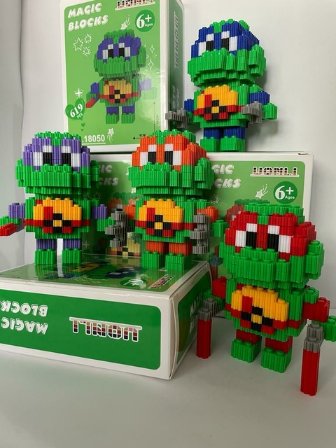 Tortugas Ninja Pixel Art 3D