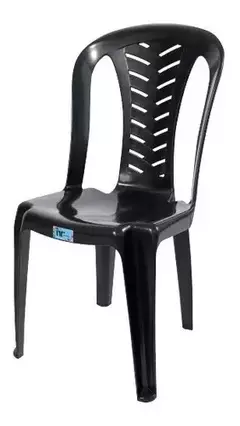 SILLA PLÁSTICA NEGRA VOSS 2000
