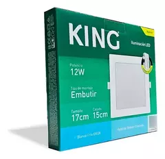 PLAFON DE EMBUTIR CUADRADO 12W KING