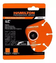 DISCO PARA MADERAS 115 HAMILTON