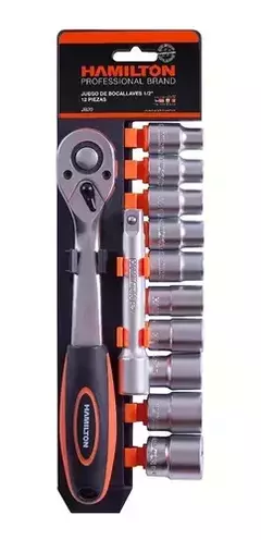 JUEGO DE BOCALLAVES DE 12 PIEZAS DE 1/2" HAMILTON