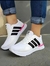 Tênis Feminino Academia Caminhada Ginastica Super Leve e Confortável - Branco+Rosa