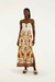 vestido longo alça pateçaria tropical Farm 342049