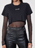 Camiseta Feminina Fashion Tule e Logo em Strass clc 034.53.05904