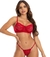 Lingerie Rendada com Calcinha Regulável - Basic vermelho M