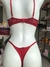 Lingerie Rendada com Calcinha Regulável - Basic vermelho M - loja online