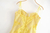 Mini vestido Bodycon sem mangas para mulheres, alça de espaguete, amarelo, perf - Maquina de Negocio