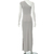 Vestido maxi sem mangas de ombro inclinado feminino, monocromático, elegante, p na internet