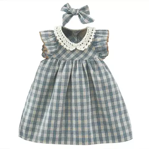 vestido infantil xadrez	