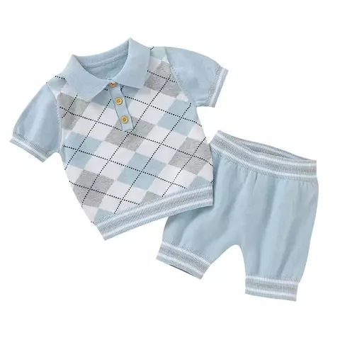 Conjunto Bebê Menino - Xadrez - comprar online