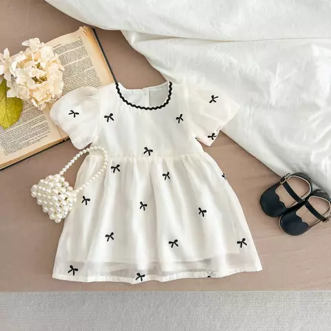 vestido infantil branco	