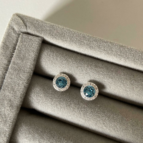 Brinco Encanto Azul em Prata 925