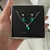 CONJUNTO BRINCO + COLAR PEDRA COLORIDA na internet