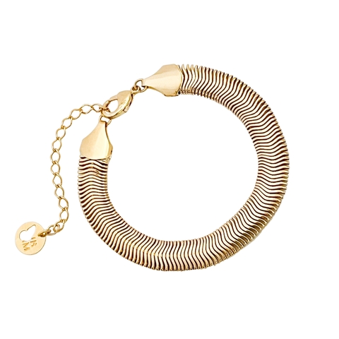 Pulseira malha snake grossa