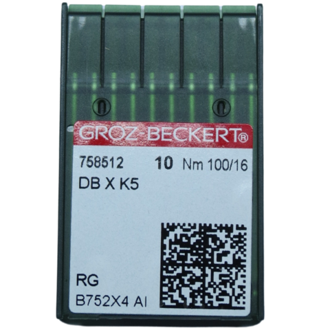 AGULHA GROZ-BECKERT PARA MÁQUINA INDUSTRIAL DBK5 - 100/16 - BORDADO ELETRÔNICO - CAIXA COM 100 AGULHAS - DBxK5