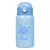 Garrafa térmica inox 400ML com canudo azul Pimpolho