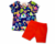 Conjunto blusa e bermuda feminino 2 anos