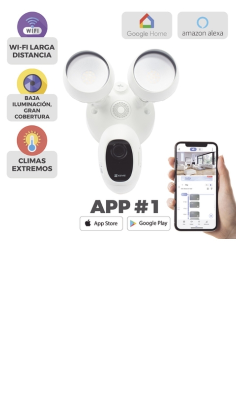 CAMARA EZVIZ IP 2 Megapíxel / Wi-Fi / Luz Ultrabrillante / Audio de dos vías