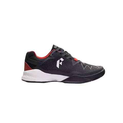 Zapatillas Filament Shell para hombre en color negro con detalles rojos, ideales para deportes como pádel y tenis.