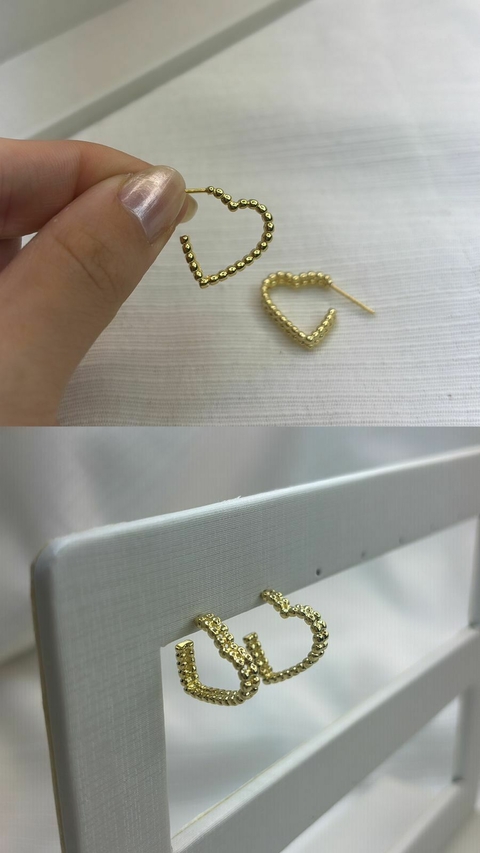 Brinco Argola Coração P e M Tarrachas