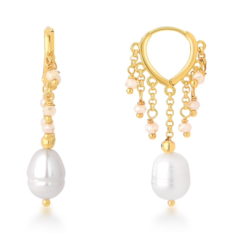 Brinco Argola Drop Amber Glow