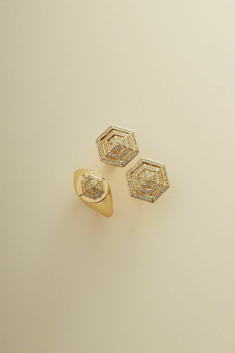 Brinco Mosaico cravejado