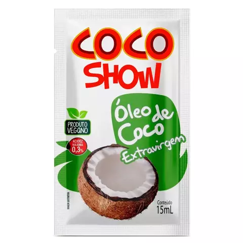 ÓLEO DE COCO EXTRAVIRGEM SACHÊ 15ML COCOSHOW