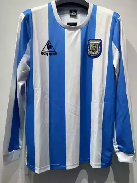CAMISETA TITULAR ARGENTINA 1986 MANGA LARGA
