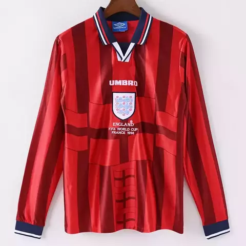CAMISETA SUPLENTE INGLATERRA 1998 MANGA LARGA - comprar online