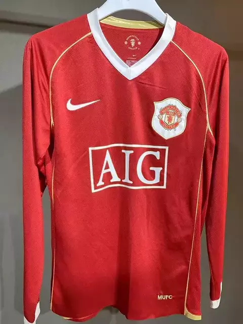 CAMISETA TITULAR MANCHESTER UNITED 2006/07 MANGA LARGA VERSION JUGADOR - comprar online
