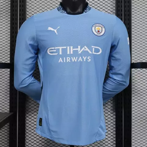CAMISETA TITULAR MANCHESTER CITY 24/25 MANGA LARGA VERSION JUGADOR