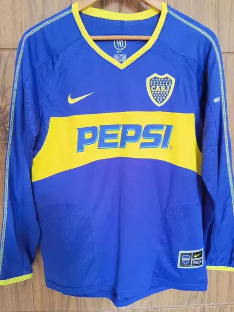 CAMISETA TITULAR BOCA JUNIORS 2003/04 MANGA LARGA - comprar online