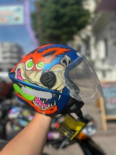 Casco coyote azul matte