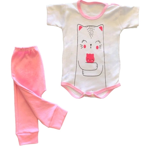 Pack x6 Conjunto De 2 Piezas: Body Manga Corta Y Pantalón
