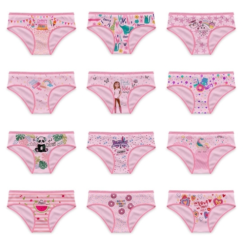 Pack X12 Bombacha Juvenil Rosa Estampada