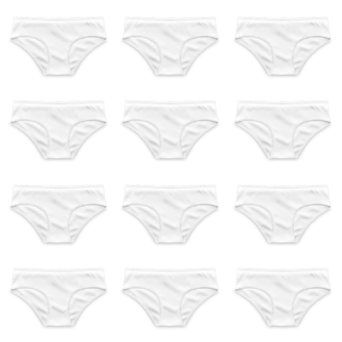 Pack X12 Bombacha Beba Blanca