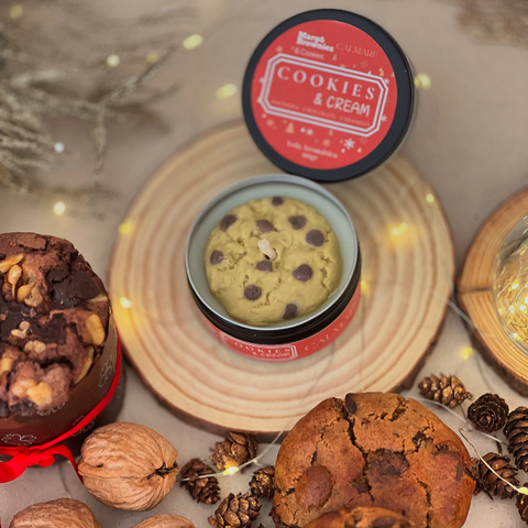 Vela Aromática Cookies N’ Cream Collab Margô Brownies & Cookies - Lata Travel 100gr