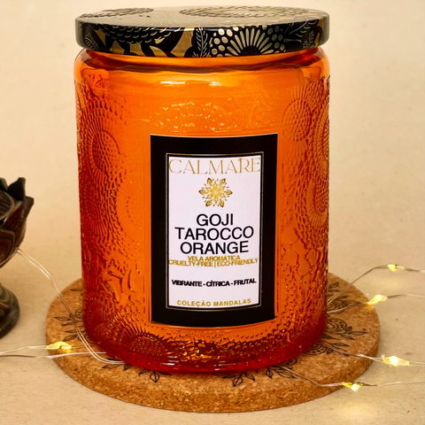 Vela Aromática Goji Tarocco Orange - Coleção Mandalas - comprar online