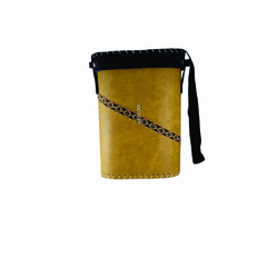 Porta Termo Simil Cuero Con Tapa Y Correa - tienda online