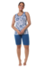 PIJAMA FEMININO PLUS SIZE BERMUDA AZUL E REGATA - VERÃO - comprar online