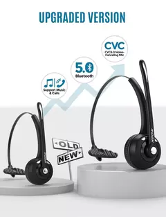 Mpow-auriculares inalámbricos BH453 para oficina, cascos con Bluetooth 5,0, CVC, microfono con cancelacion de ruido en internet