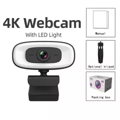 Cámara web Mini 4K USB ordenador 2K Webcam Full HD 1080P Web para pc portatiles y de transmision en vivo.